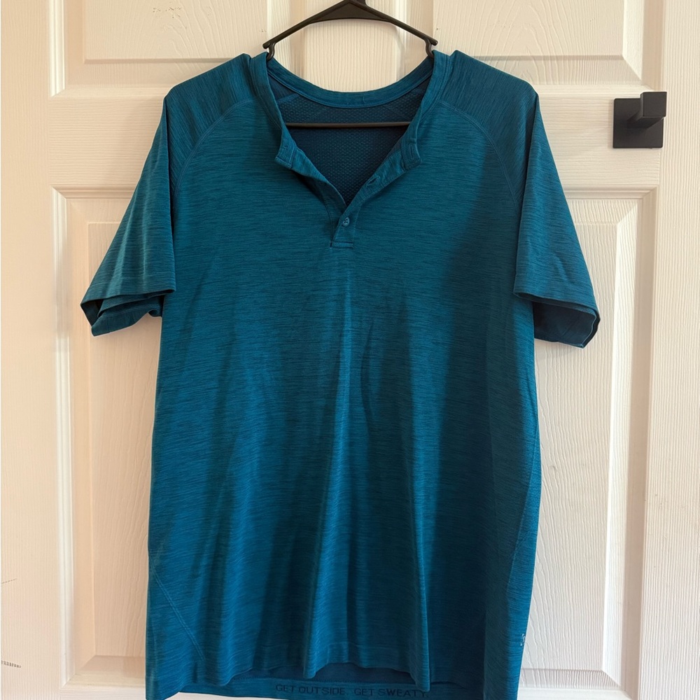 lululemon athletica Teal Button Down Shirt